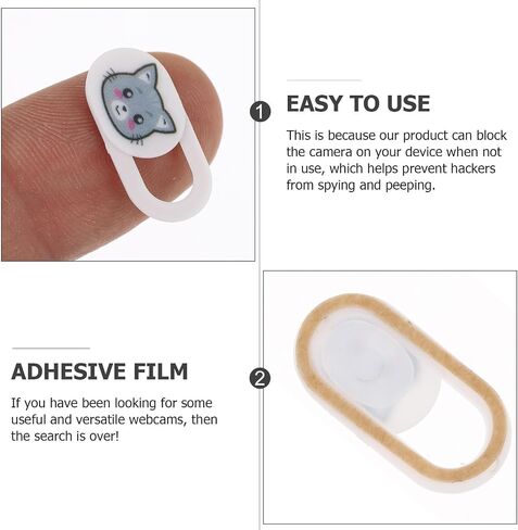 3pcs Webcam Covers for Laptops and Tablets White ABS in Kuwait