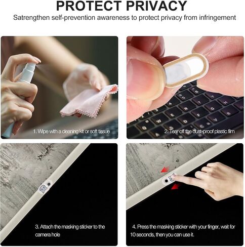 3pcs Webcam Covers for Laptops and Tablets White ABS in Kuwait