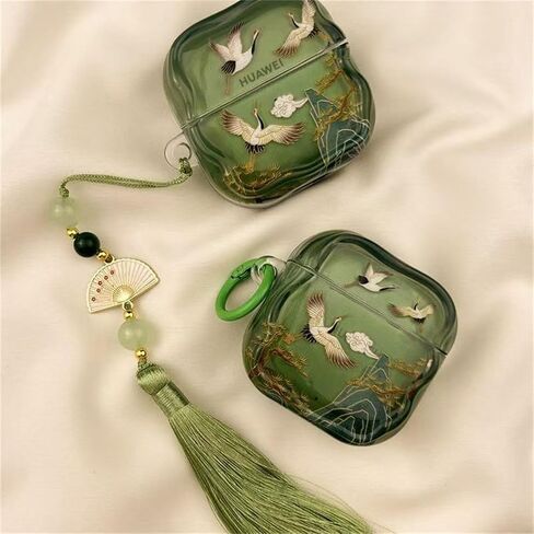 for Huawei Freeclip 2 Case (2025) Kawaii,Cute Fun Animals Pattern,Cartoon Green Scenery Earbuds Protective Cover for Woman Girls in Kuwait