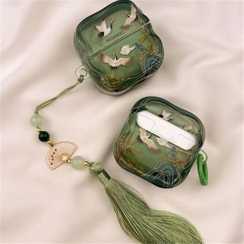 for Huawei Freeclip 2 Case (2025) Kawaii,Cute Fun Animals Pattern,Cartoon Green Scenery Earbuds Protective Cover for Woman Girls in Kuwait