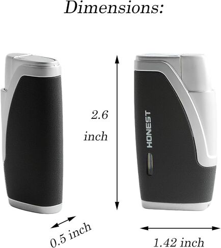 2 Pack Butane Torch Lighter Built-in Punch Windproof Double Blue Jet Flame Gas Window Viewable Stylish Color Gift Box (No Gas) in Saudi Arabia