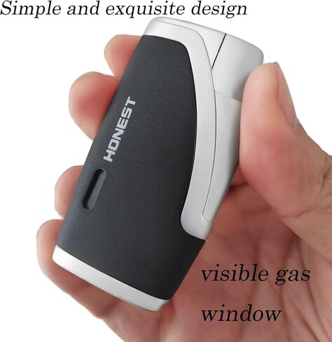 2 Pack Butane Torch Lighter Built-in Punch Windproof Double Blue Jet Flame Gas Window Viewable Stylish Color Gift Box (No Gas) in Saudi Arabia