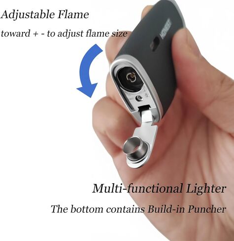 2 Pack Butane Torch Lighter Built-in Punch Windproof Double Blue Jet Flame Gas Window Viewable Stylish Color Gift Box (No Gas) in Saudi Arabia