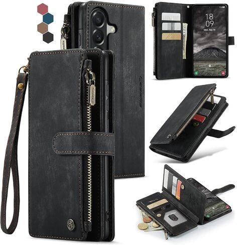 Samsung Galaxy A53 5G Wallet Case with Card Holder,Brown in Saudi Arabia