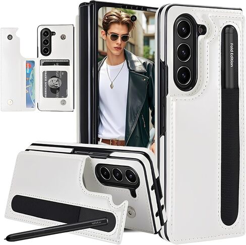 CCSmall for Samsung Galaxy Z Fold 7 Wallet Case w S Pen Holder SKB Black in Saudi Arabia
