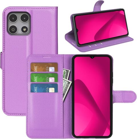 Flip Case for T-Mobile REVVL 7 Wallet PU Leather Magnetic Protective Cellphone Case for T Mobile REVVL7 5G Folio Book Cover with Stand (Black) in Saudi Arabia