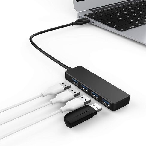 4-Port USB3.0 hub, high-Speed USB Data hub for MacBook, Mac Pro, Mac Mini, iMac, Surface Pro, XPS, PC, Flash Drive, Mobile Hard Drive in Saudi Arabia