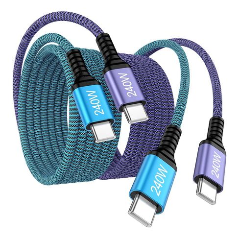 240W USB C to USB C Cable, [2-Pack 6ft] C to C Cable Fast Charging Cord in Kuwait