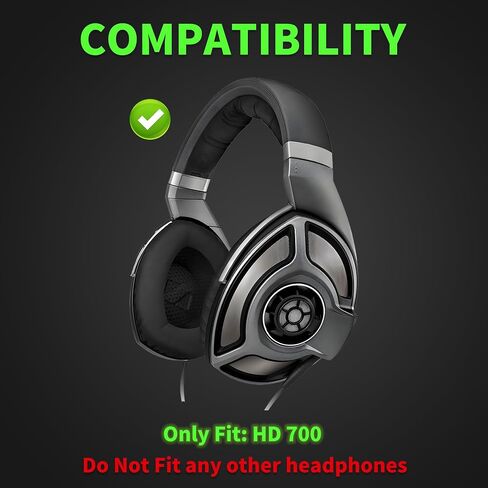 Lukvcoe Lambskin Earpads for Sennheiser HD700/HD 700 Headphones, Black in Saudi Arabia