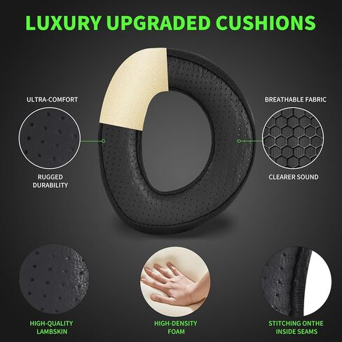 Lukvcoe Lambskin Earpads for Sennheiser HD700/HD 700 Headphones, Black in Saudi Arabia