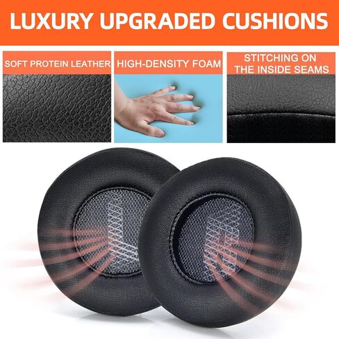 Replacement Live 400 BT Earpad for JBL Live 400BT Headphones, 400BT Ear Cushions Cup Cover Earmuff with Softer Protein Leather Memory Foam Repair Part Accessories, Black in Saudi Arabia