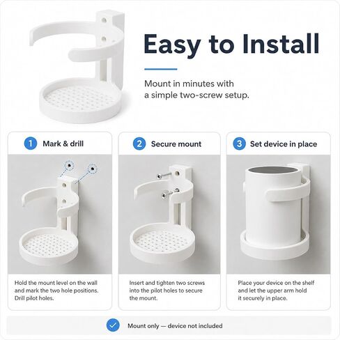 3D Printed Wall Mount Holder for TP-Link Deco X55 Router, White Bracket, Space-Saving Vertical Mount with Secure Support Tray for Clean Mesh WiFi Installation, Number of Items: 1 in Kuwait