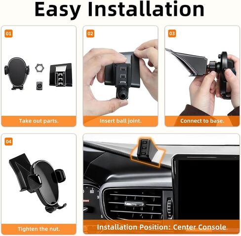 Car Phone Holder for Ford Explorer (2020-2023 2024),Dashboard Phone Mount,360 Phone Holder Rotating,Hands Free Mobile Holder,Car Mount for iPhone,Samsung & Android,2022 Explorer Interior Accessories in Saudi Arabia