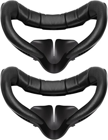 2 Pack Face Pad Replacement for Meta/Oculus Quest 2 - Comfortable PU Leather & Memory Foam VR Face Cushion - Anti-Sweat - Ergonomic Design - Compatible with Meta Quest 2 - Easy to Install & Clean in Saudi Arabia