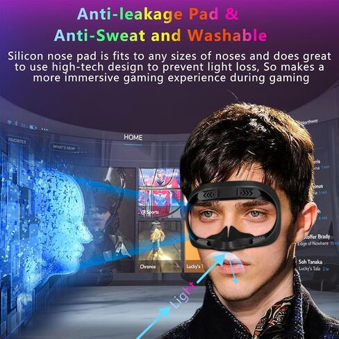 2 Pack Face Pad Replacement for Meta/Oculus Quest 2 - Comfortable PU Leather & Memory Foam VR Face Cushion - Anti-Sweat - Ergonomic Design - Compatible with Meta Quest 2 - Easy to Install & Clean in Saudi Arabia