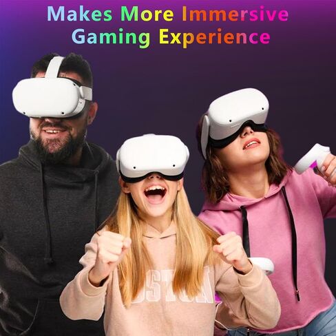2 Pack Face Pad Replacement for Meta/Oculus Quest 2 - Comfortable PU Leather & Memory Foam VR Face Cushion - Anti-Sweat - Ergonomic Design - Compatible with Meta Quest 2 - Easy to Install & Clean in Saudi Arabia