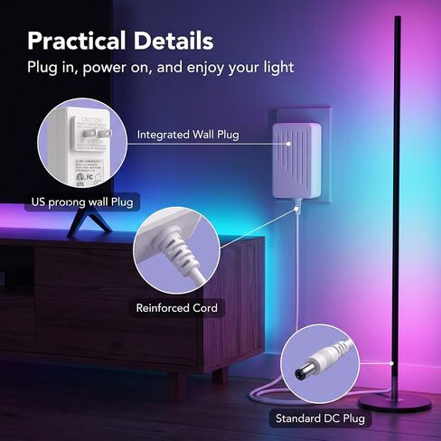 24V Power Adapter Compatible with Govee Floor Lamp & LED Strip Light, White in Saudi Arabia