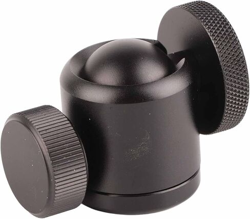 Camera Tripod Ball Head, 360 Degree Rotating Panoramic Mount with 1/4 Inch Hot Shoe Adapter, Aluminum Alloy Ball Head for DSLR Camera and Camcorder in Saudi Arabia