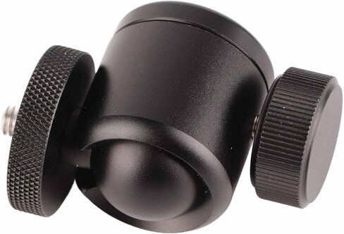 Camera Tripod Ball Head, 360 Degree Rotating Panoramic Mount with 1/4 Inch Hot Shoe Adapter, Aluminum Alloy Ball Head for DSLR Camera and Camcorder in Saudi Arabia