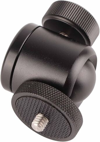 Camera Tripod Ball Head, 360 Degree Rotating Panoramic Mount with 1/4 Inch Hot Shoe Adapter, Aluminum Alloy Ball Head for DSLR Camera and Camcorder in Saudi Arabia