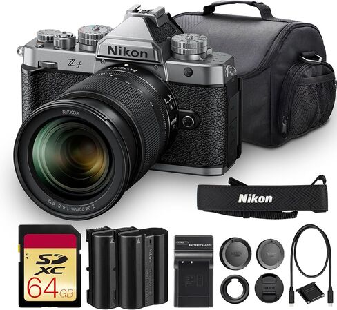 Nikon Zf Mirrorless Camera with 24-70mm f/4 Lens (Silver) Bundle in Saudi Arabia