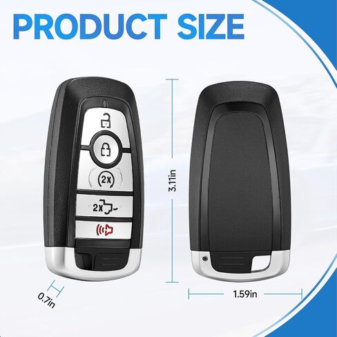 Smart Key Fob Replacement fits for Ford F-150 2018 2019 2020 2021 2022,F-250/F-350 2017-2022,F-450/F-550/F-150 Rapto 2019-2022,Bronco 2021 Keyless Entry Remote M3N-A2C93142600 M3N-A2C931426 902 MHZ in Saudi Arabia