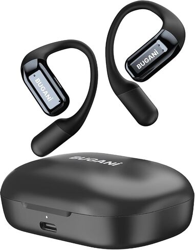 BUGANI Open Ear Headphones, Bluetooth 5.4 Wireless Earbuds with 60H Playtime, ENC Noise Cancelling Mic for Clear Calls, IPX5 Waterproof Sports Earphones for Running Workout Cycling in Saudi Arabia