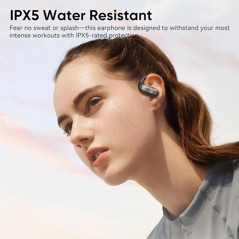 BUGANI Open Ear Headphones, Bluetooth 5.4 Wireless Earbuds with 60H Playtime, ENC Noise Cancelling Mic for Clear Calls, IPX5 Waterproof Sports Earphones for Running Workout Cycling in Saudi Arabia