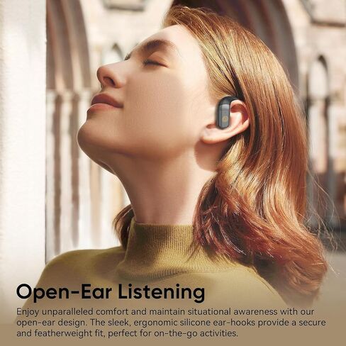 BUGANI Open Ear Headphones, Bluetooth 5.4 Wireless Earbuds with 60H Playtime, ENC Noise Cancelling Mic for Clear Calls, IPX5 Waterproof Sports Earphones for Running Workout Cycling in Saudi Arabia