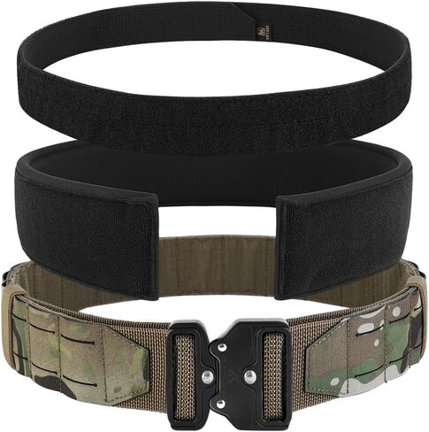 KRYDEX Tactical Battle Belt 2 Inch Quick Release MOLLE Combat Belt with Inner Belt & Back Support Pad in Saudi Arabia