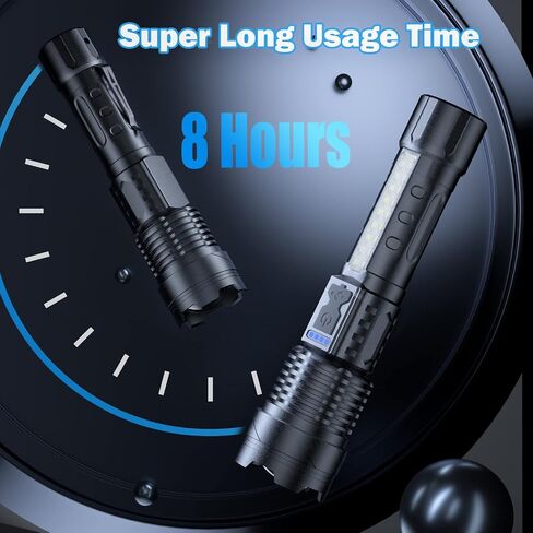 Cinlinso Flashlight High Lumens Rechargeable 2 Pack, 90000 Lumen Super Bright Led Flashlights with 7 Light Modes, IPX6 Waterproof, Powerful Handheld Flash Light for Camping Home Emergencies in Saudi Arabia