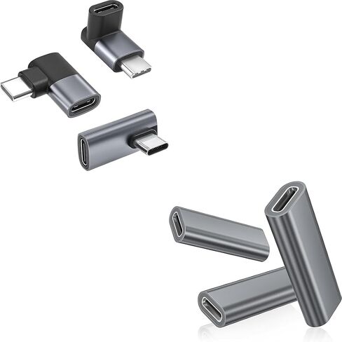Basesailor USB C 90 Degree Right Angle Adapter Bundle with USBC Coupler,Compatible with MacBook,iPhone 17 17e 16,Steam,Switch in Saudi Arabia