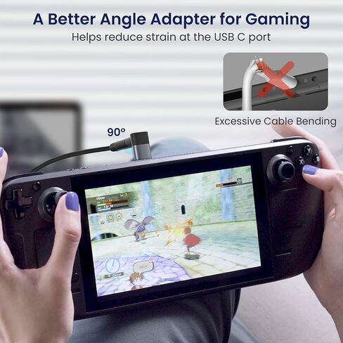 Basesailor USB C 90 Degree Right Angle Adapter Bundle with USBC Coupler,Compatible with MacBook,iPhone 17 17e 16,Steam,Switch in Saudi Arabia
