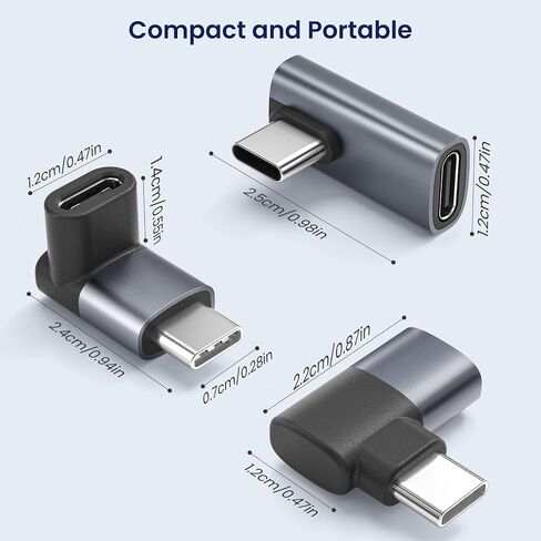 Basesailor USB C 90 Degree Right Angle Adapter Bundle with USBC Coupler,Compatible with MacBook,iPhone 17 17e 16,Steam,Switch in Saudi Arabia