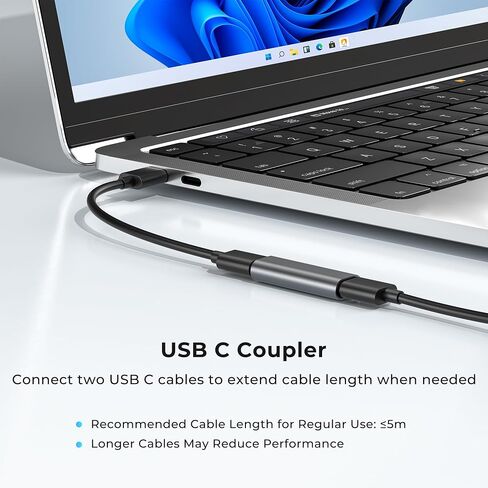 Basesailor USB C 90 Degree Right Angle Adapter Bundle with USBC Coupler,Compatible with MacBook,iPhone 17 17e 16,Steam,Switch in Saudi Arabia