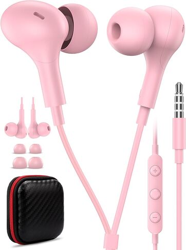 3.5mm Wired Earbuds with Mic for MacBook/Chormebook PC,Magnetic in Ear Buds, USB C Cable Beaded Cute USB-A Charger Cable in Saudi Arabia