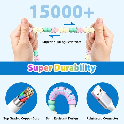 3.5mm Wired Earbuds with Mic for MacBook/Chormebook PC,Magnetic in Ear Buds, USB C Cable Beaded Cute USB-A Charger Cable in Saudi Arabia