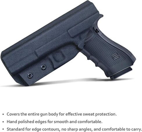 IWB Kydex Holster Custom Fit: Glock17 (Gen 1-5) & Glock 22 / Glock 31 (Gen 3-4)- Inside Waistband Concealed Carry - Adj. Cant Retention - Cover Mag-Buttom - Widened Entrance - No Wear, No Jitter in Saudi Arabia