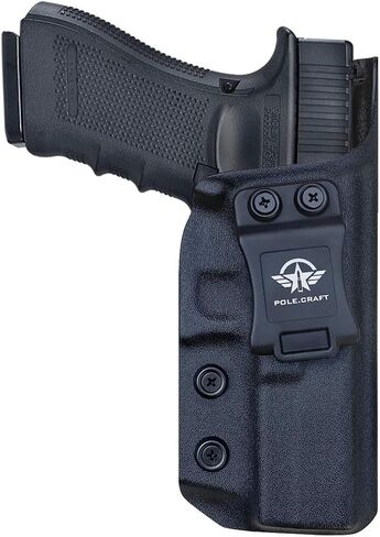 IWB Kydex Holster Custom Fit: Glock17 (Gen 1-5) & Glock 22 / Glock 31 (Gen 3-4)- Inside Waistband Concealed Carry - Adj. Cant Retention - Cover Mag-Buttom - Widened Entrance - No Wear, No Jitter in Saudi Arabia