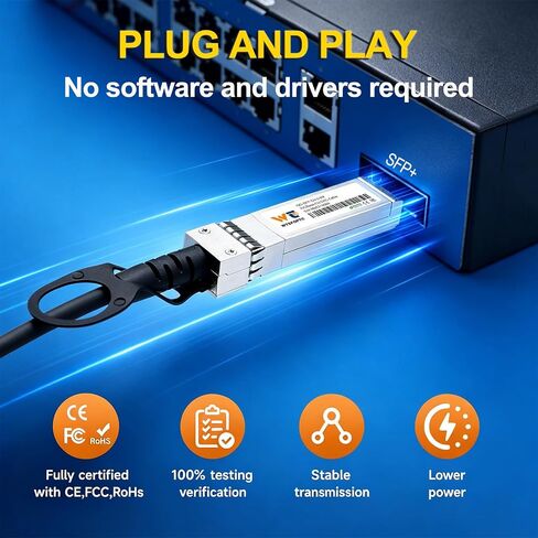 10gb SFP+ to RJ45 80m and 10G SFP+ DAC Cable 0.5M(1.64ft) Twinax Copper in Saudi Arabia