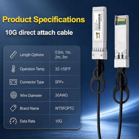 10gb SFP+ to RJ45 80m and 10G SFP+ DAC Cable 0.5M(1.64ft) Twinax Copper in Saudi Arabia