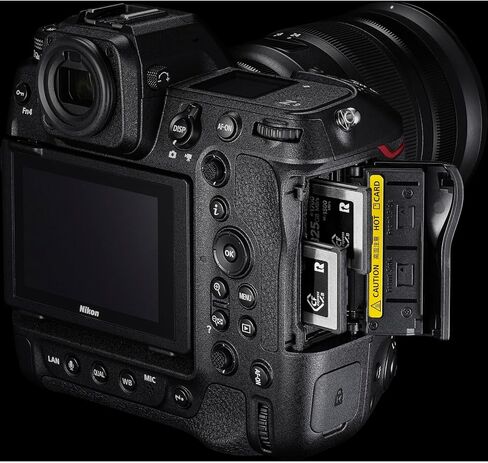 Nikon Z9 Mirrorless Camera Body 45.7MP Full Frame 8K Video 20 fps Raw 493-Point AF Dual CFexpress Slots Wi-Fi Bluetooth (1669) + Megadap + 128GB Memory Card + Flexible Tripod + Cleaning Kit + Cap in Saudi Arabia