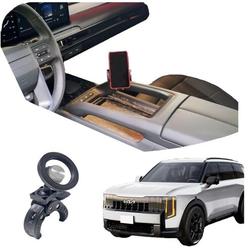 Phone Mount Compatible with Kia Telluride - 2027 | Compatible with Magsafe, Wireless Charging, Magnetic and clamp on in Saudi Arabia