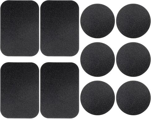 10Pcs Metal Plates For Magnets, Magnetic Sticker For Phone Case(Black) in Saudi Arabia