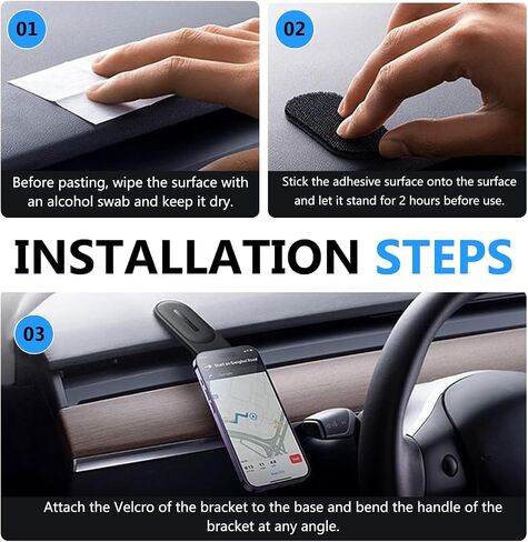 Car Dashboard Phone Holder, 360-degree Rotation Bendable Bracket, Strong Adsorption Anti-shock Navigation Mount, Device Fixed Accessory, for Car Dashboard & Center Console (Black) in Saudi Arabia