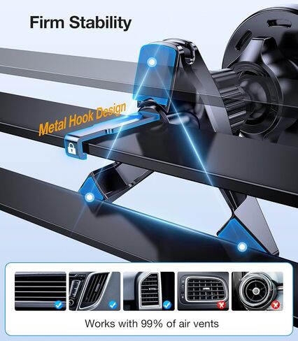 for MagSafe Car Mount Charger【2025 Ultra Magnet】 15W Wireless Car Phone Holder Charger【Hands Free】 Magnetic Phone Holders for Your Car Vent for iPhone 16 15 14 13 12 Pro Max-Black in Kuwait