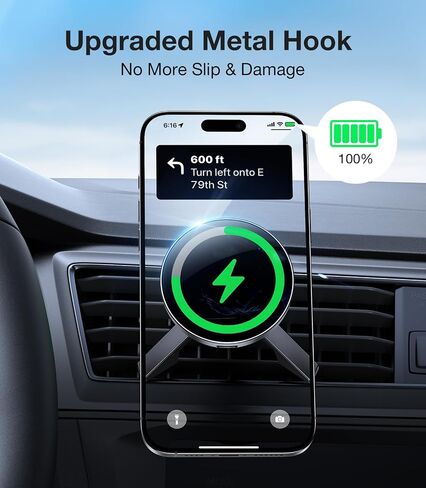 for MagSafe Car Mount Charger【2025 Ultra Magnet】 15W Wireless Car Phone Holder Charger【Hands Free】 Magnetic Phone Holders for Your Car Vent for iPhone 16 15 14 13 12 Pro Max-Black in Kuwait