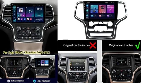 Android 13 Car Stereo Radio for 2014-2022 Jeep Grand Cherokee, 10-inch Touchscreen with Wireless CarPlay Android Auto GPS Navigation Bluetooth WiFi FM Radio, AHD Backup Camera, 2+32GB in Saudi Arabia