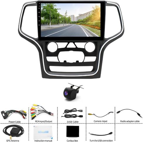 Android 13 Car Stereo Radio for 2014-2022 Jeep Grand Cherokee, 10-inch Touchscreen with Wireless CarPlay Android Auto GPS Navigation Bluetooth WiFi FM Radio, AHD Backup Camera, 2+32GB in Saudi Arabia
