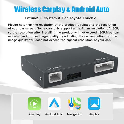 Wireless Carplay/Android Auto Kit for Toyota with Entune 2.0&Touch 2 System in Saudi Arabia